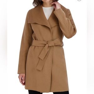 Tahari Camel Wool Blend Coat